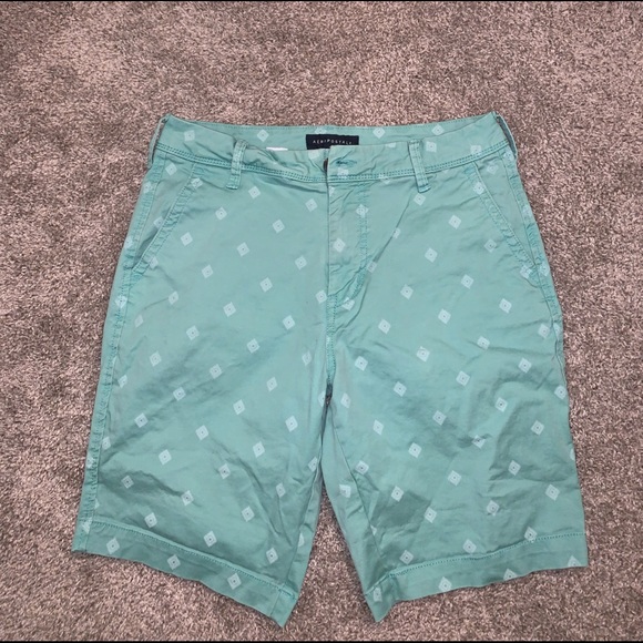 Aeropostale Light Green & White Shorts size W 29 - Picture 2 of 7